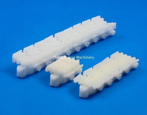 43B V shape created chains flexible conveyor system chains materials POM white color