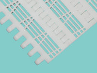 ZY8000FG UNICHAINS OPB23 TRAIGHT RUNNING FLUSH GRID MODULAR CONVEYOR BELTS WHITE COLOR MATERIALS POM PP ACETAL BELTS